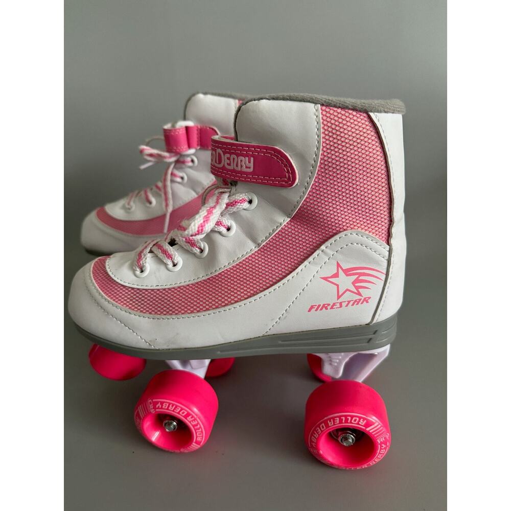 Firestar Roller Skates Girls Size 3 White and Pink - EUC - Picture 4 of 8
